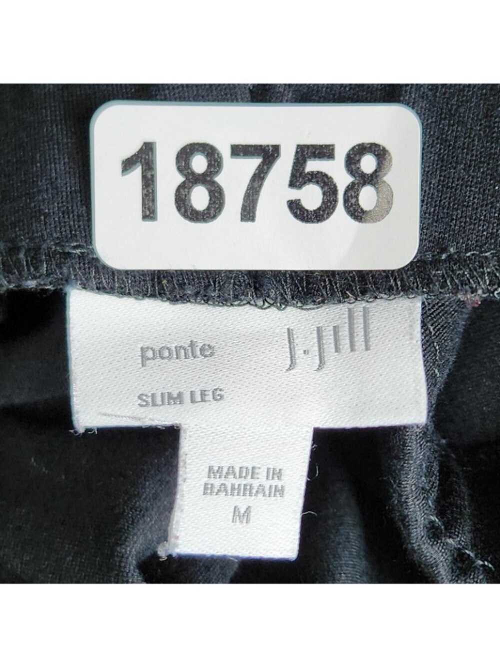 J Jill Pants Womens Medium Black Ponte Slim Leg Pull On Ankle Mid Rise Casual - Picture 10 of 12